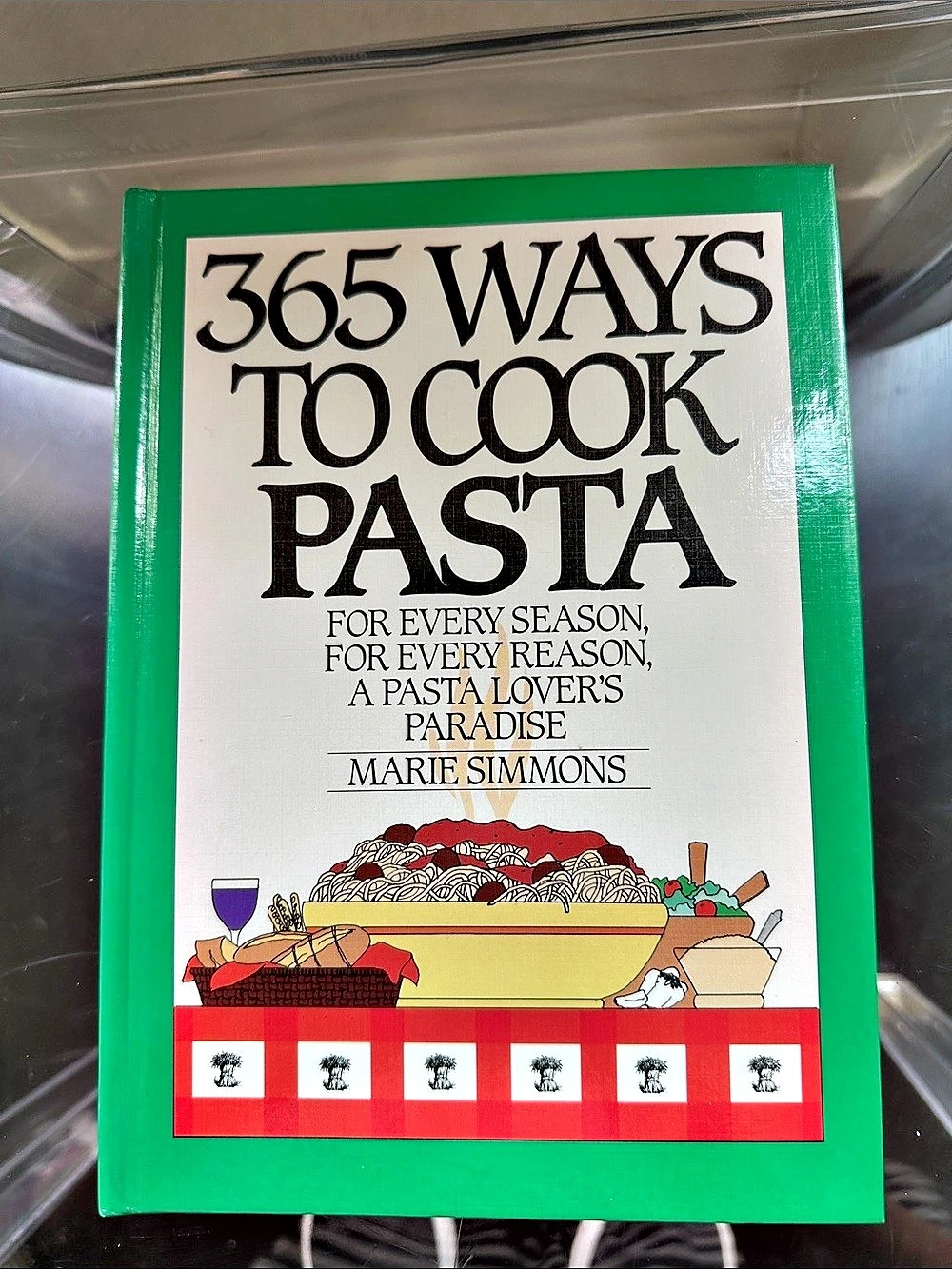 Harper & Row, Publishers 365 Ways to Cook Pasta Spiral-Bound Cookbook in Green